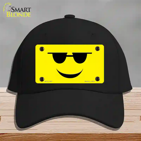 Sunglasses Cool Smiley Novelty License Plate Hat Cotton / Black