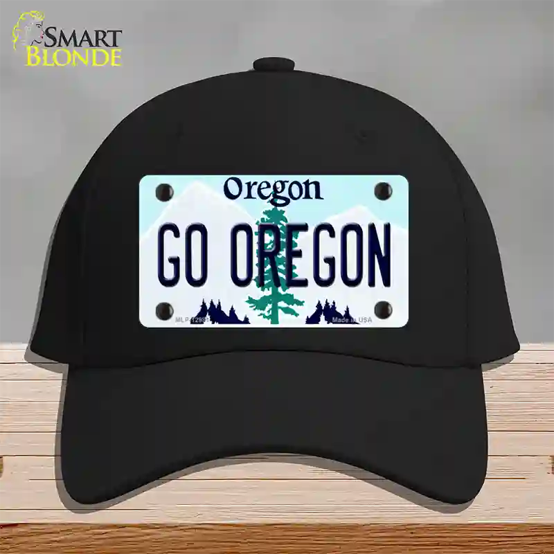 Go Oregon Novelty License Plate Hat Cotton / Black