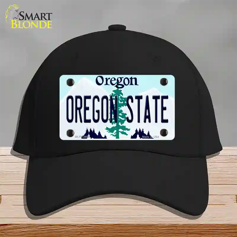 Oregon State Novelty License Plate Hat Cotton / Black