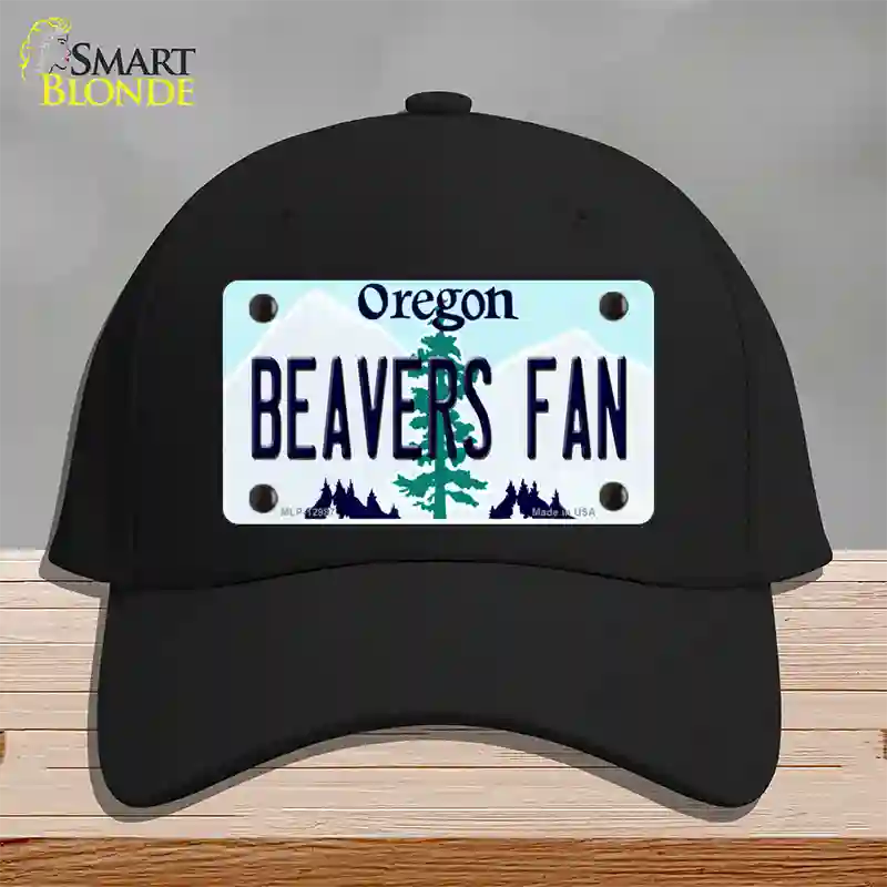 Beavers Fan Novelty License Plate Hat Cotton / Black