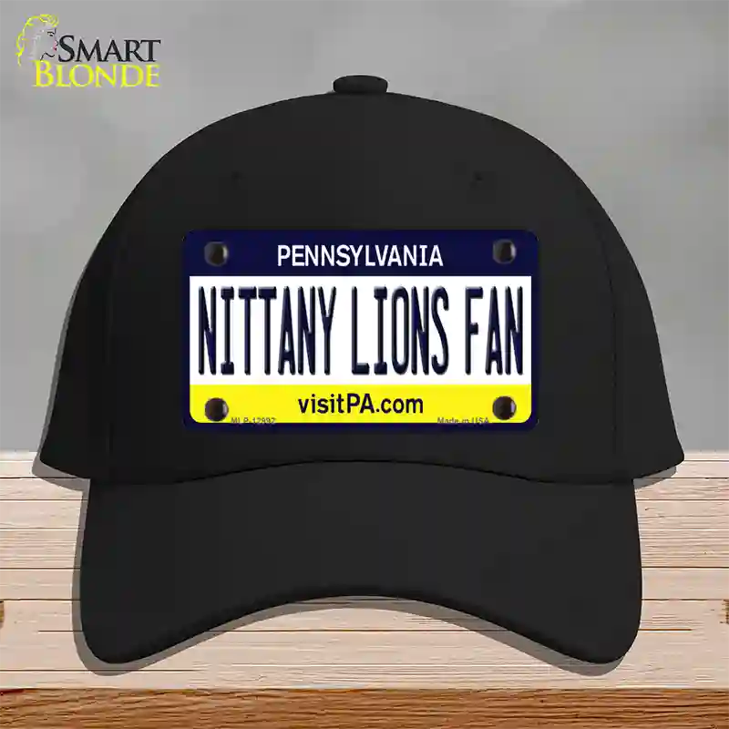 Nittany Lions Fan Novelty License Plate Hat Cotton / Black