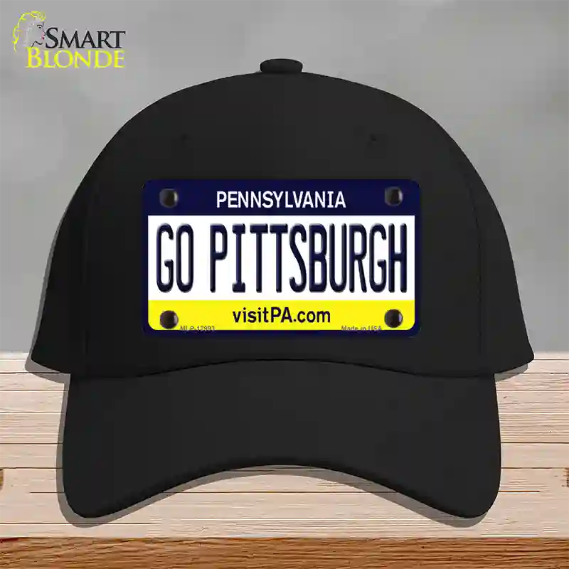 Go Pittsburgh Novelty License Plate Hat Cotton / Black