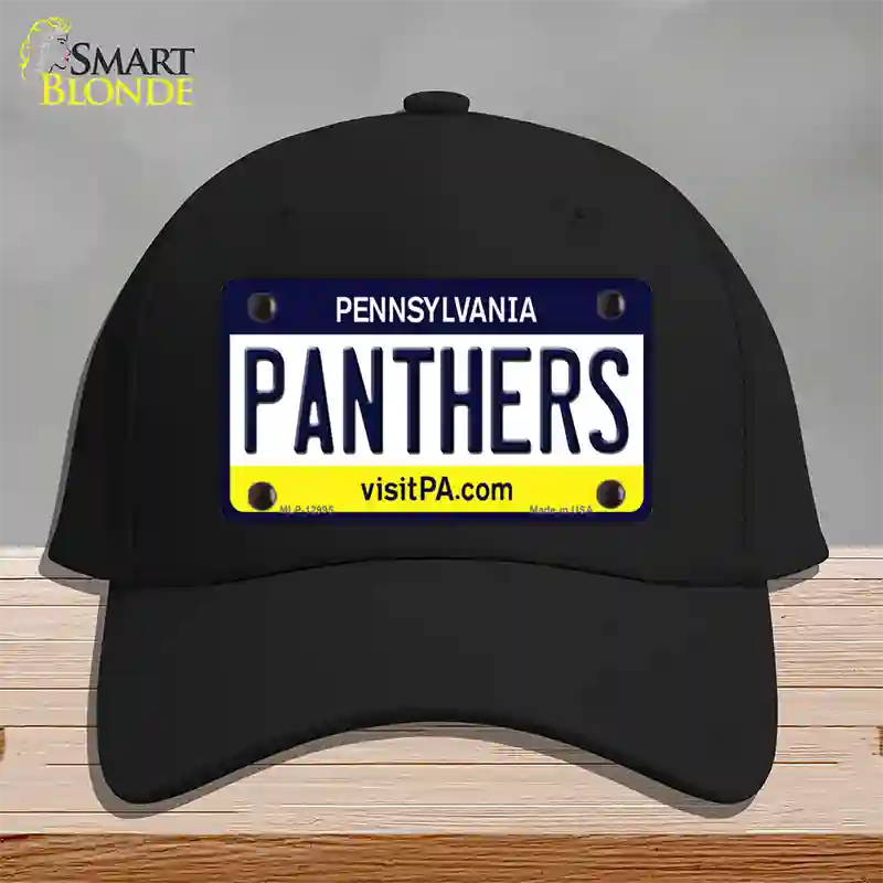 Panthers Novelty License Plate Hat Cotton / Black