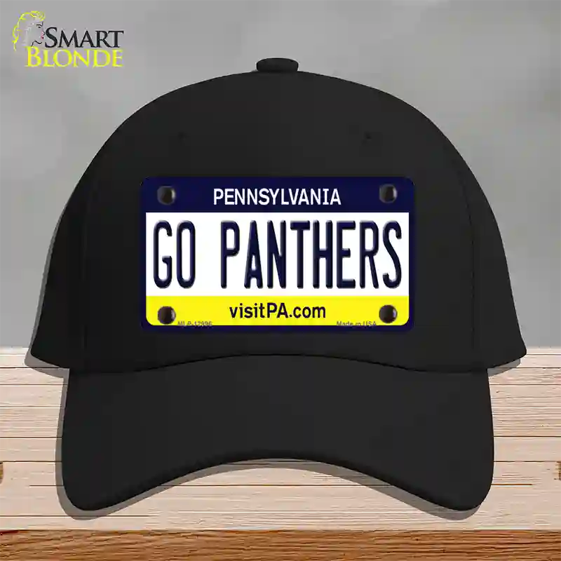 Go Panthers Novelty License Plate Hat Cotton / Black