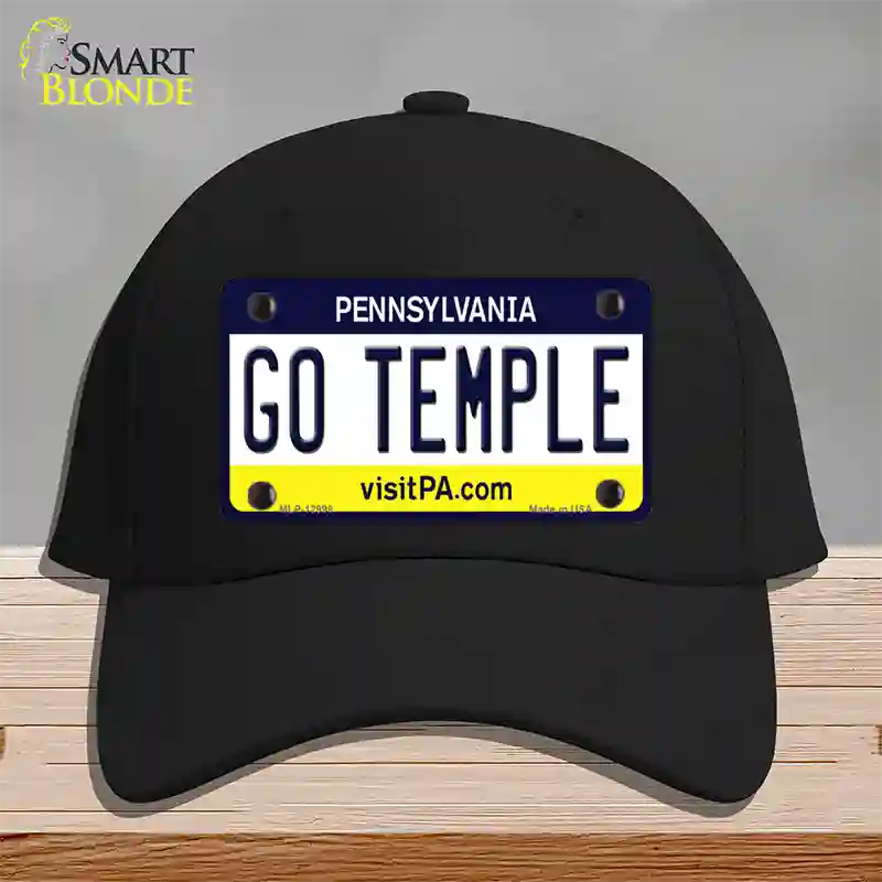 Go Temple Novelty License Plate Hat Cotton / Black