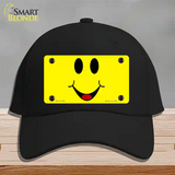 Happy Smiley Novelty License Plate Hat Cotton / Black