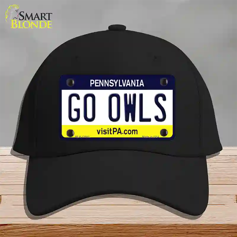 Go Owls Novelty License Plate Hat Cotton / Black