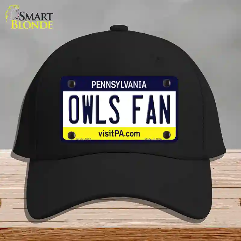 Owls Fan Novelty License Plate Hat Cotton / Black