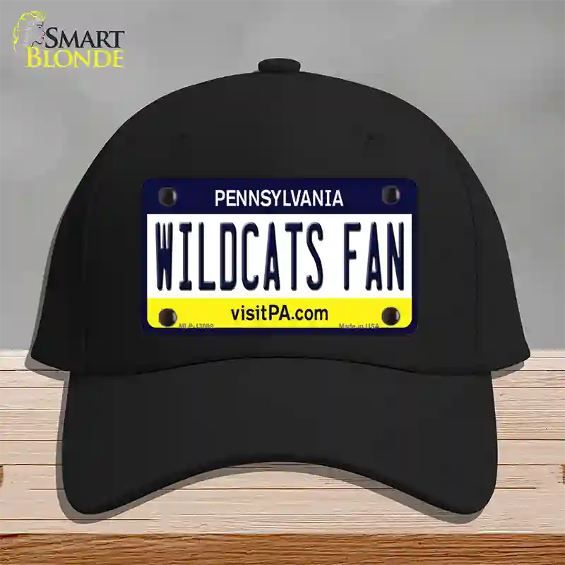 Wildcats Fan Pennsylvania Novelty License Plate Hat Cotton / Black