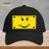 Defiant Smiley Novelty License Plate Hat Cotton / Black