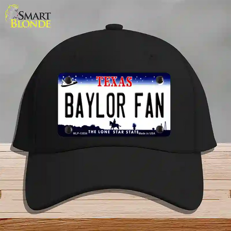 Baylor Fan Novelty License Plate Hat Cotton / Black