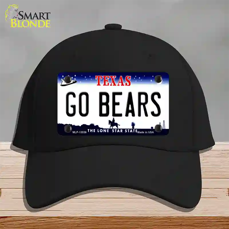 Go Bears Novelty License Plate Hat Cotton / Black