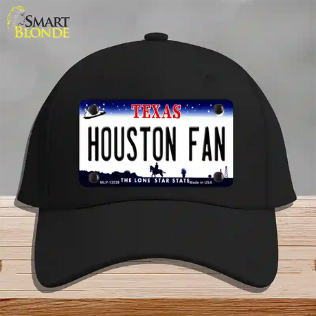 Houston Fan Novelty License Plate Hat Cotton / Black