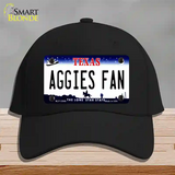 Aggies Fan Texas Novelty License Plate Hat Cotton / Black