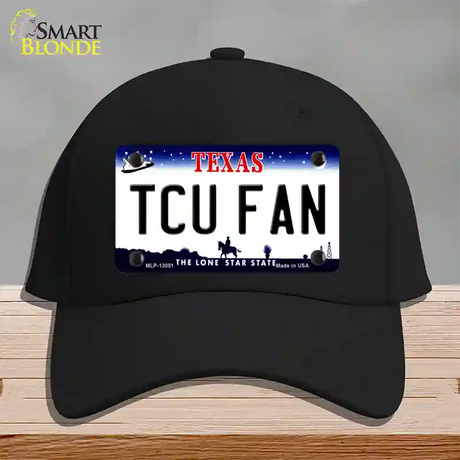 TCU Fan Novelty License Plate Hat Cotton / Black