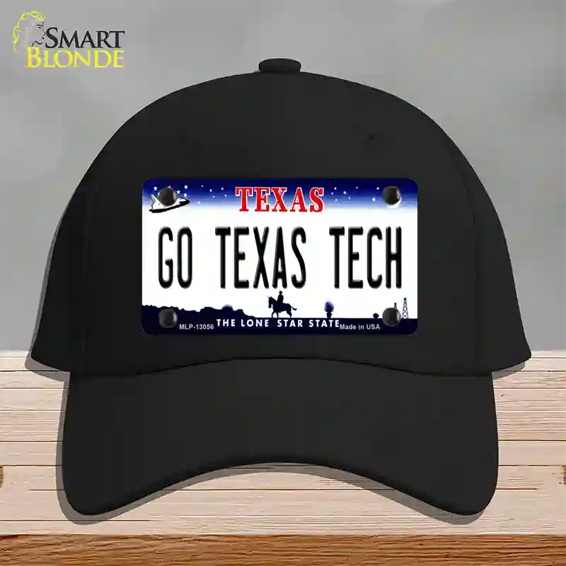 Go Texas Tech Novelty License Plate Hat Cotton / Black