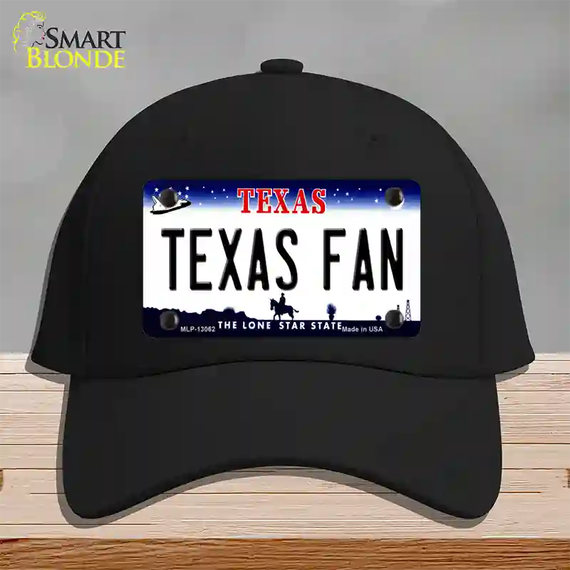 Texas Fan Novelty License Plate Hat Cotton / Black