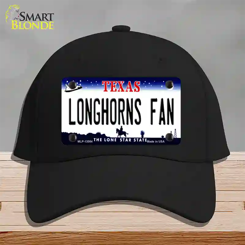 Longhorns Fan Novelty License Plate Hat Cotton / Black