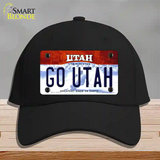 Go Utah Novelty License Plate Hat Cotton / Black