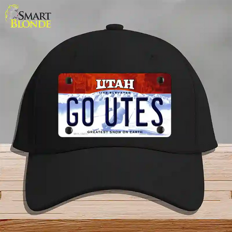 Go Utes Novelty License Plate Hat Cotton / Black