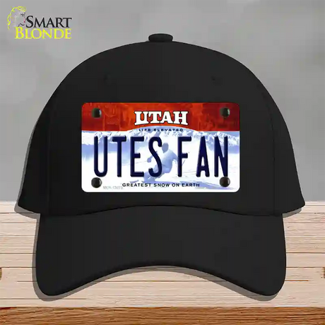 Utes Fan Novelty License Plate Hat Cotton / Black