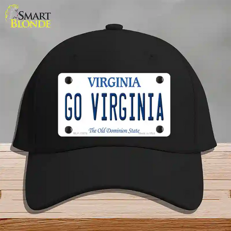 Go Virginia Novelty License Plate Hat Cotton / Black