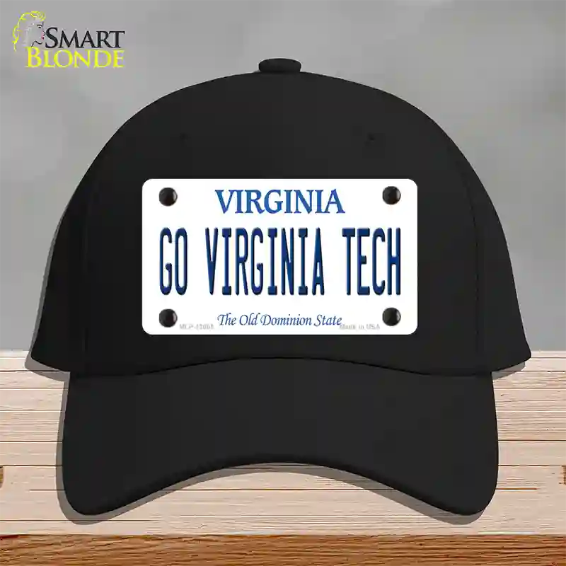 Go Virginia Tech Novelty License Plate Hat Cotton / Black