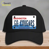 Go Cougars Washington Novelty License Plate Hat Cotton / Black