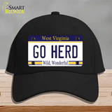 Go Herd Novelty License Plate Hat Cotton / Black