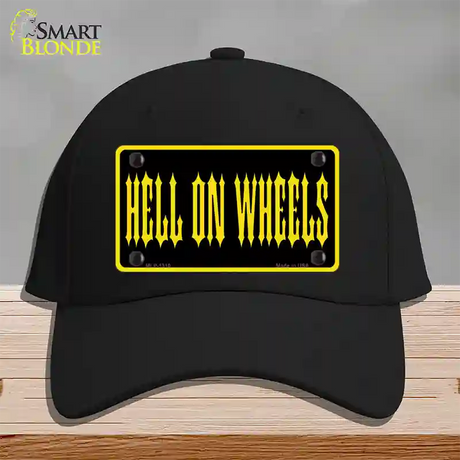 Hell On Wheels Novelty License Plate Hat Cotton / Black