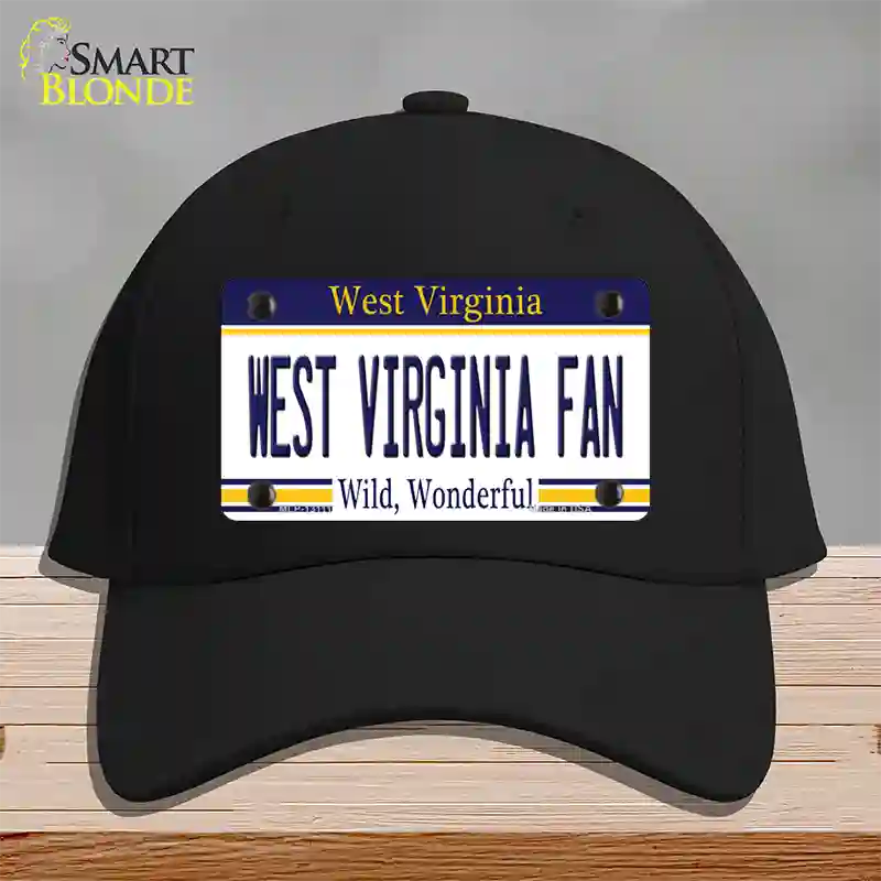 West Virginia Fan Novelty License Plate Hat Cotton / Black