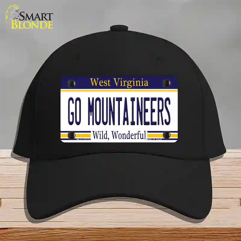 Go Mountaineers Novelty License Plate Hat Cotton / Black