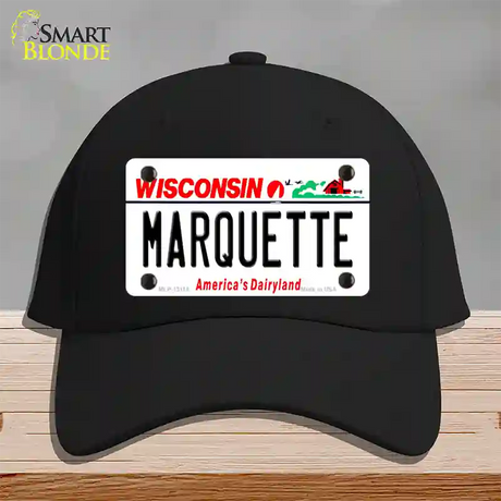 Marquette Novelty License Plate Hat Cotton / Black