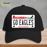 Go Eagles Wisconsin Novelty License Plate Hat Cotton / Black