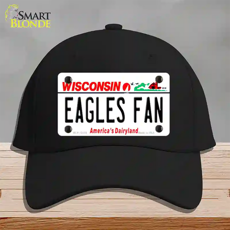 Eagles Fan Wisconsin Novelty License Plate Hat Cotton / Black