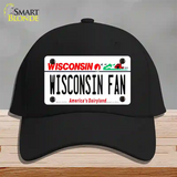 Wisconsin Fan Novelty License Plate Hat Cotton / Black