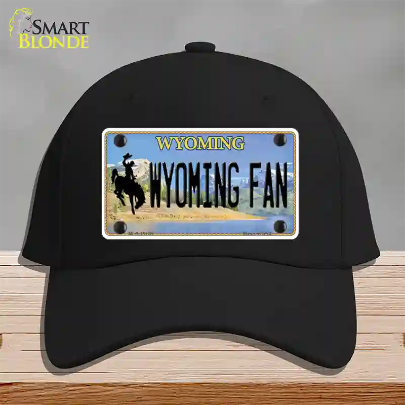 Wyoming Fan Novelty License Plate Hat Cotton / Black