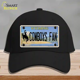 Cowboys Fan Wyoming Novelty License Plate Hat Cotton / Black