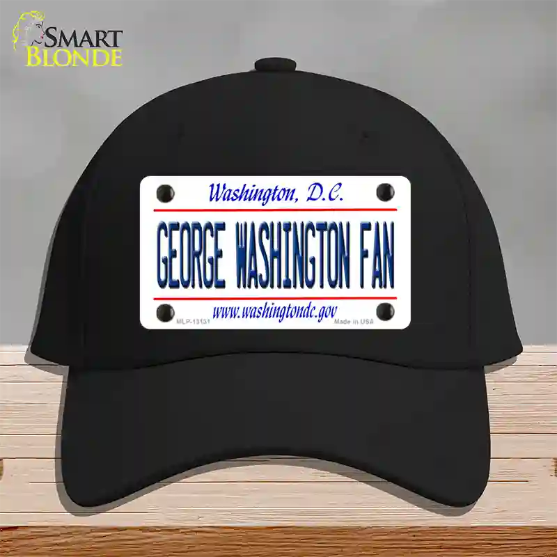 George Washington Fan Novelty License Plate Hat Cotton / Black