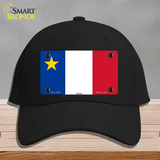 Acadian Canada Flag Novelty License Plate Hat Cotton / Black