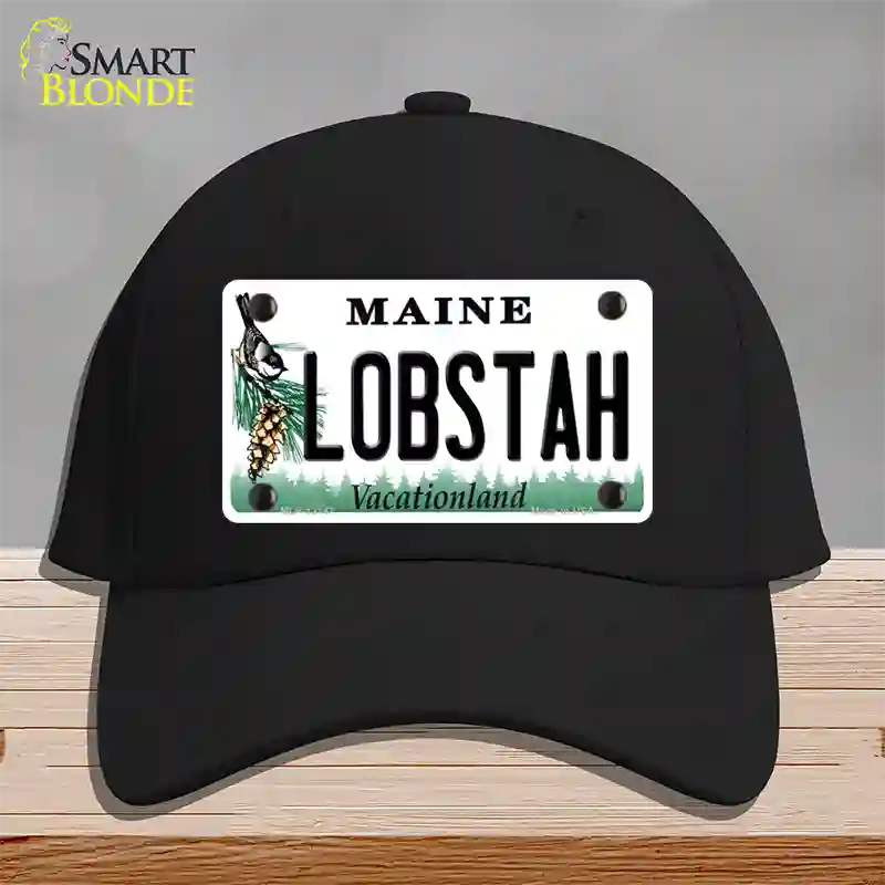 Lobstah Maine Novelty License Plate Hat Cotton / Black