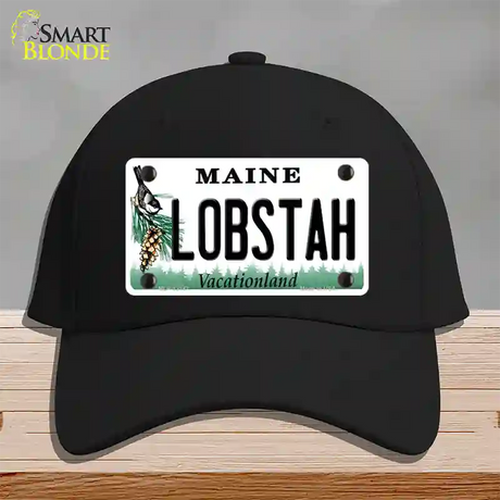 Lobstah Maine Novelty License Plate Hat Cotton / Black