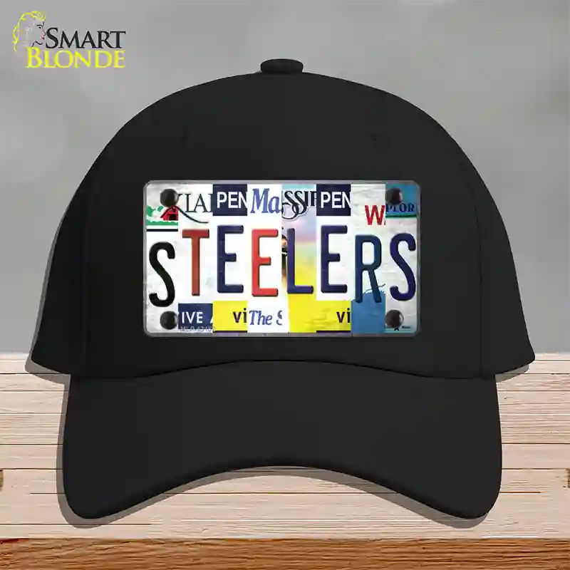 Steelers Strip Art Novelty License Plate Hat Tag Cotton / Black