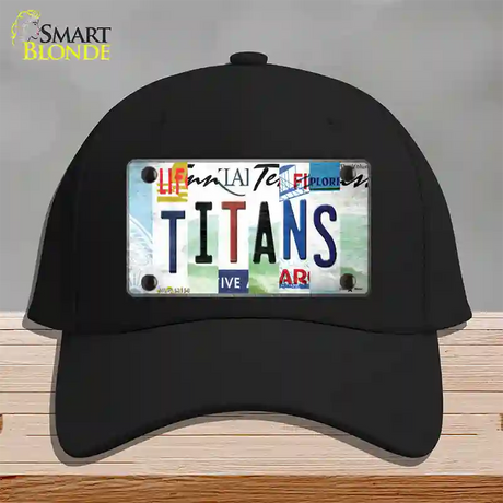 Titans Strip Art Novelty License Plate Hat Tag Cotton / Black