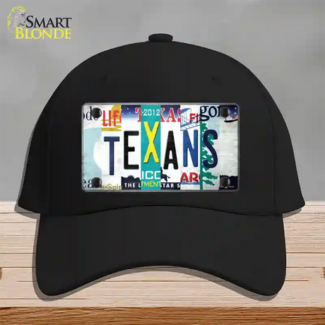 Texans Strip Art Novelty License Plate Hat Tag Cotton / Black