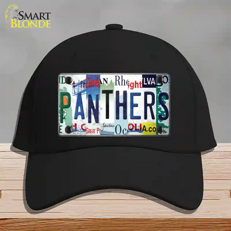 Panthers Strip Art Novelty License Plate Hat Tag Cotton / Black