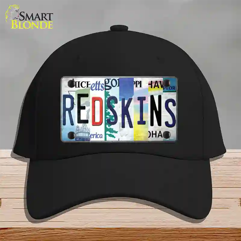 Redskins Strip Art Novelty License Plate Hat Tag Cotton / Black