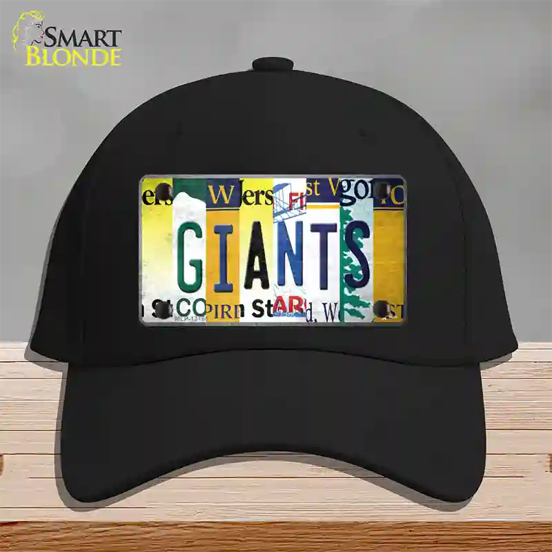 Giants Strip Art Novelty License Plate Hat Tag Cotton / Black