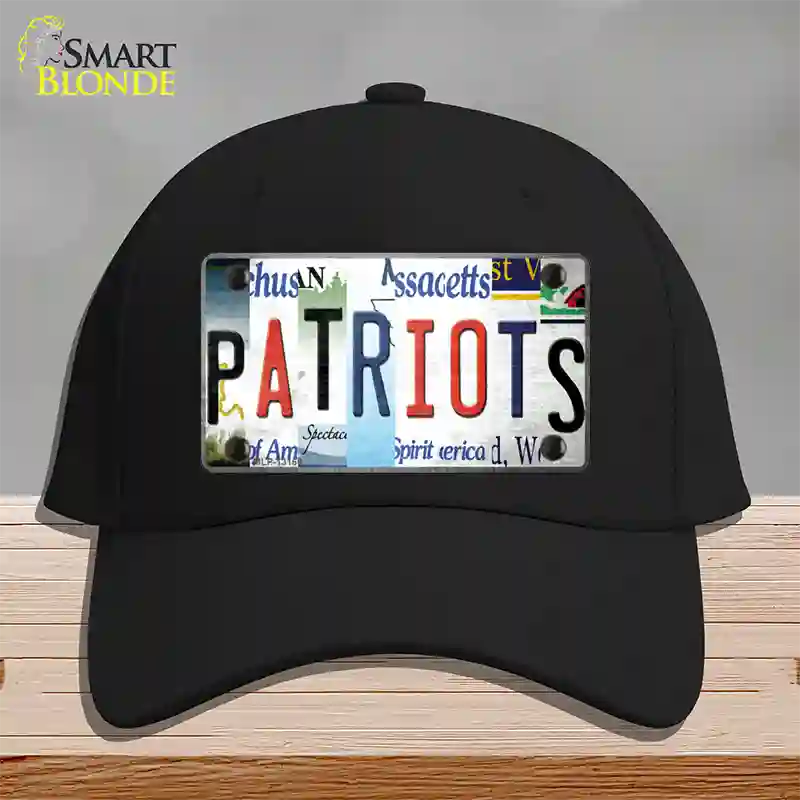 Patriots Strip Art Novelty License Plate Hat Tag Cotton / Black