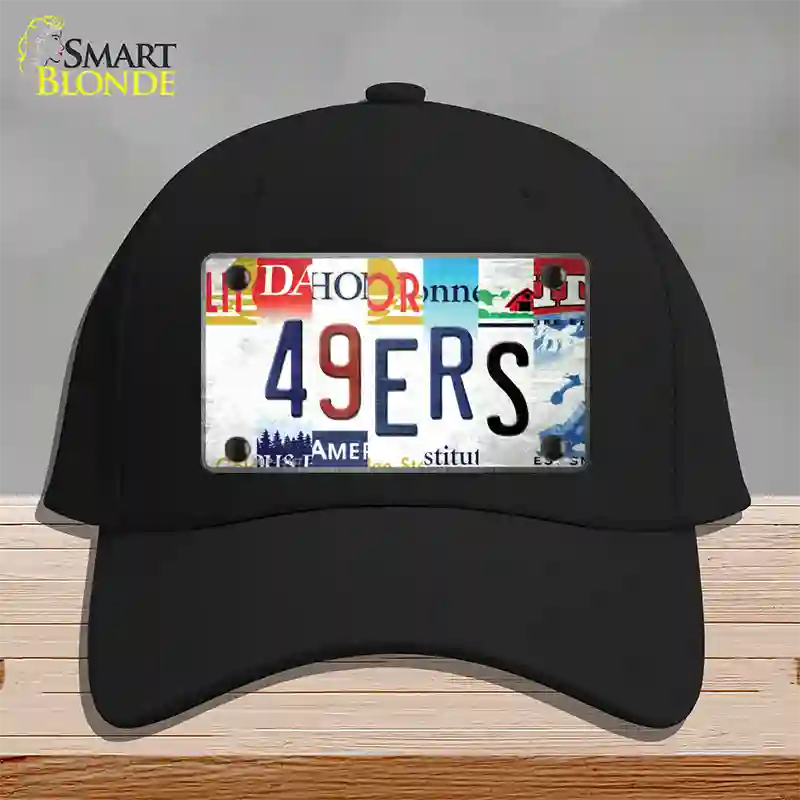 49ers Strip Art Novelty License Plate Hat Tag Cotton / Black